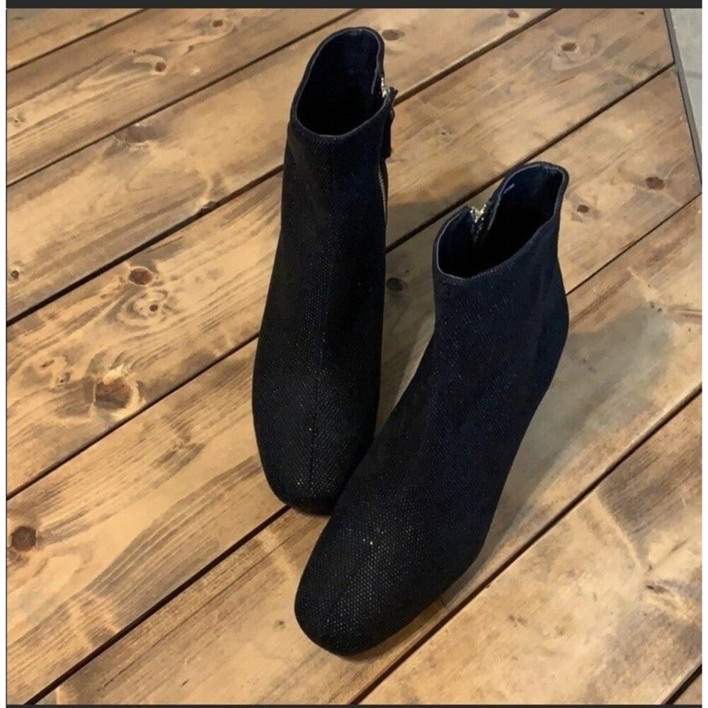 New Anthropologie Farylrobin Ankle Boots 8 Black &Gold